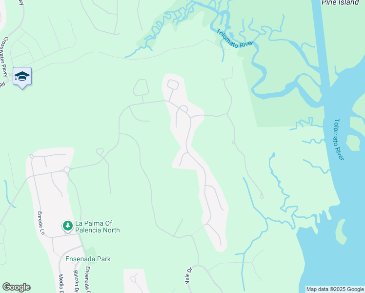 map of restaurants, bars, coffee shops, grocery stores, and more near 2556 Las Calinas Boulevard in St. Augustine