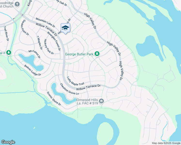 map of restaurants, bars, coffee shops, grocery stores, and more near 5818 Autumn Dogwood Way in Houston
