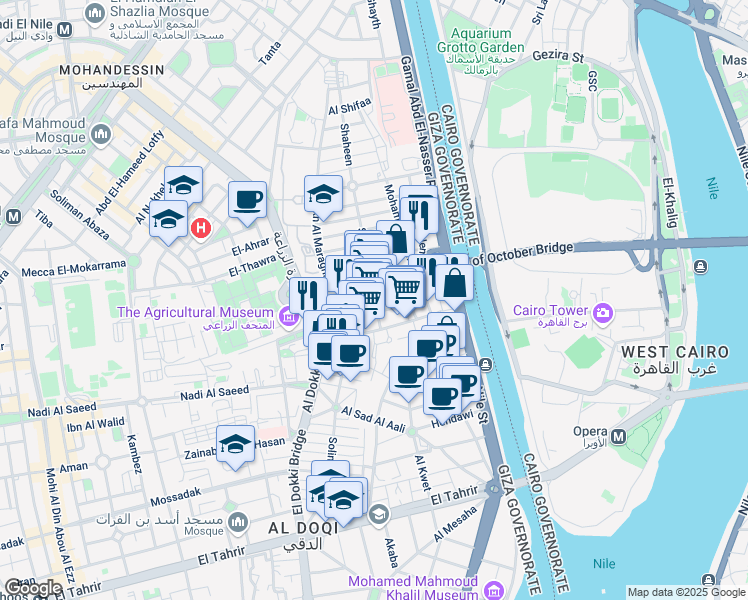 map of restaurants, bars, coffee shops, grocery stores, and more near in 
