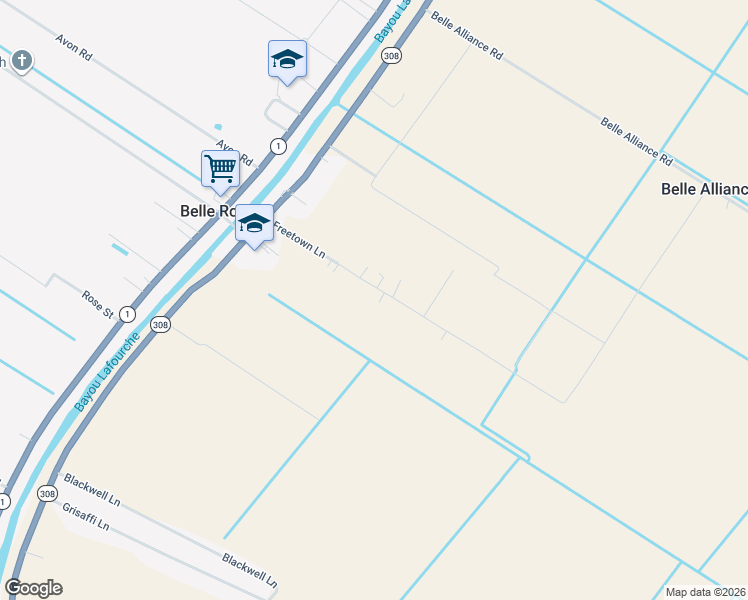 map of restaurants, bars, coffee shops, grocery stores, and more near 170 Freetown Lane in Belle Rose
