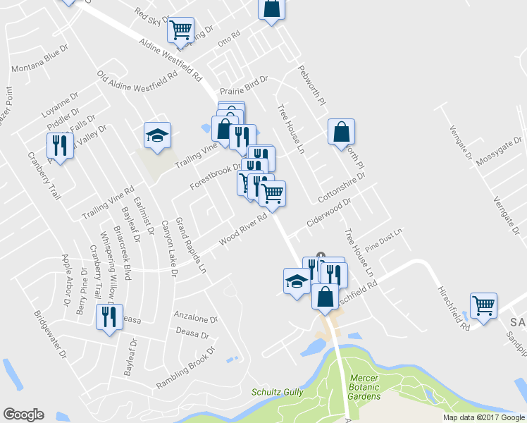 map of restaurants, bars, coffee shops, grocery stores, and more near 23201 Aldine Westfield Rd in Spring