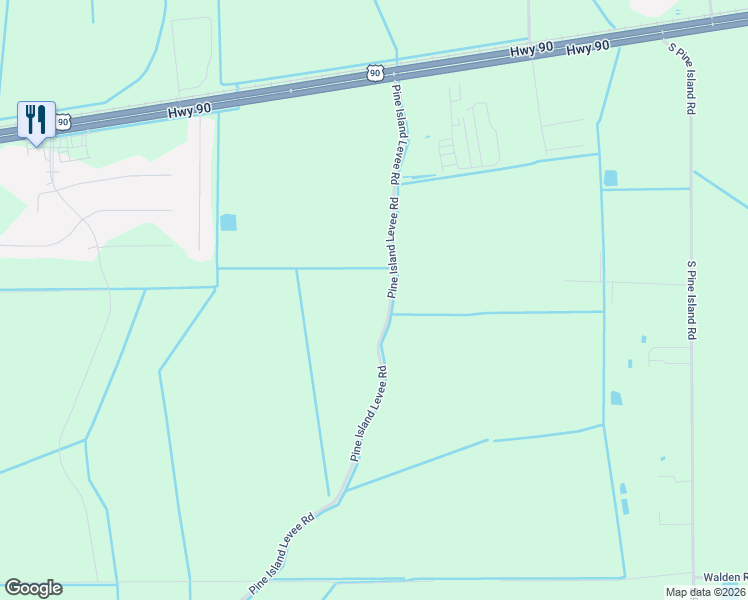 map of restaurants, bars, coffee shops, grocery stores, and more near Pine Island Levee Road in Beaumont