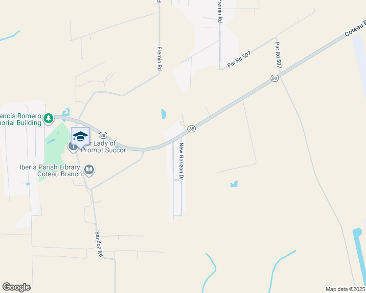 map of restaurants, bars, coffee shops, grocery stores, and more near 1701-1755 New Horizon Drive in New Iberia