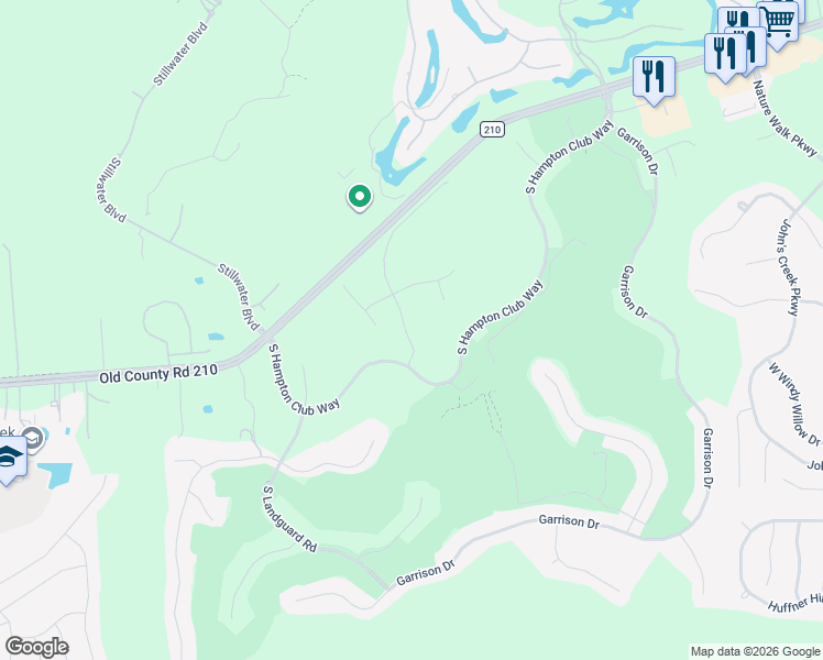 map of restaurants, bars, coffee shops, grocery stores, and more near 3000 South Atherley Road in St. Augustine