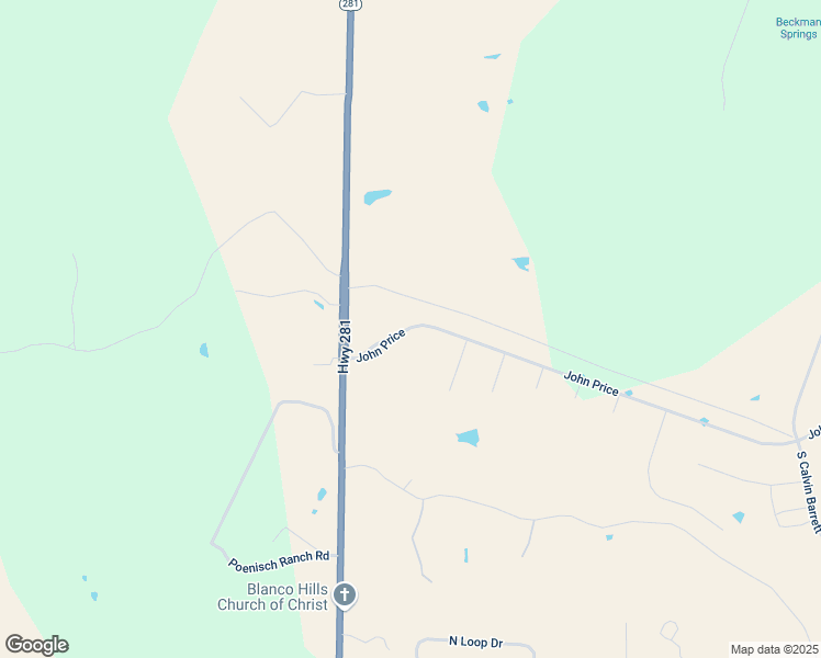 map of restaurants, bars, coffee shops, grocery stores, and more near John Price in Blanco