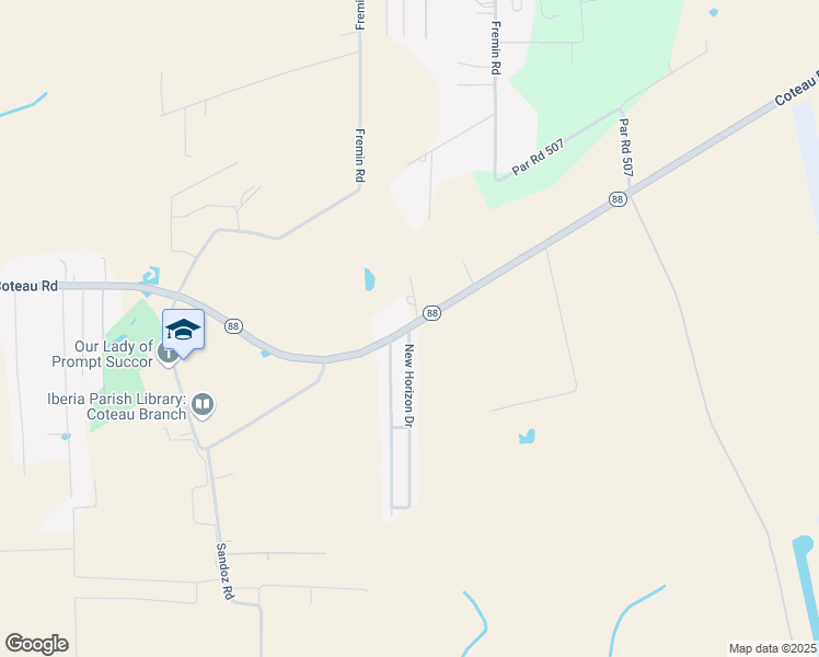 map of restaurants, bars, coffee shops, grocery stores, and more near 1701 New Horizon Drive in New Iberia