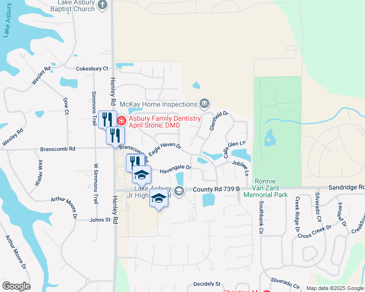 map of restaurants, bars, coffee shops, grocery stores, and more near 2815 Eagle Haven Drive in Green Cove Springs