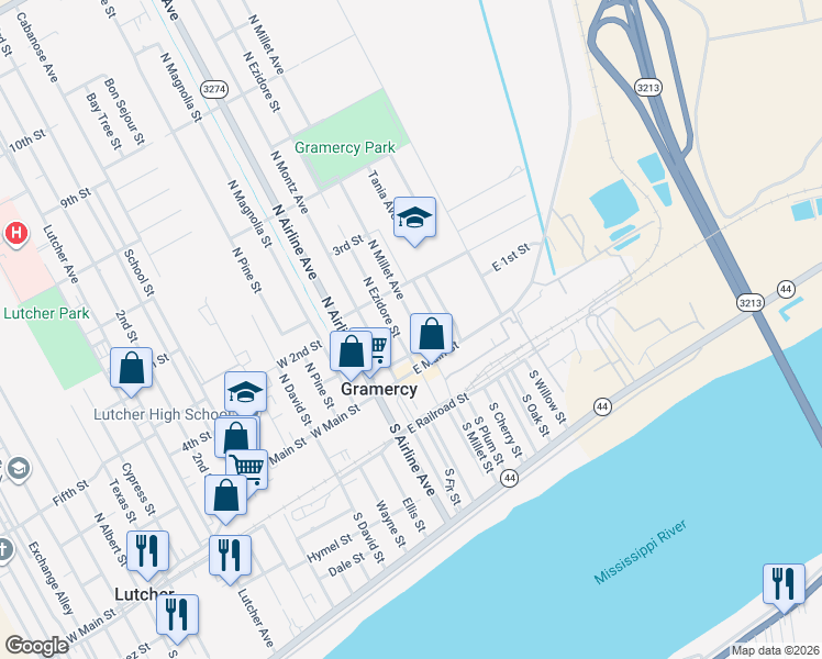 map of restaurants, bars, coffee shops, grocery stores, and more near 135 North Millet Avenue in Gramercy