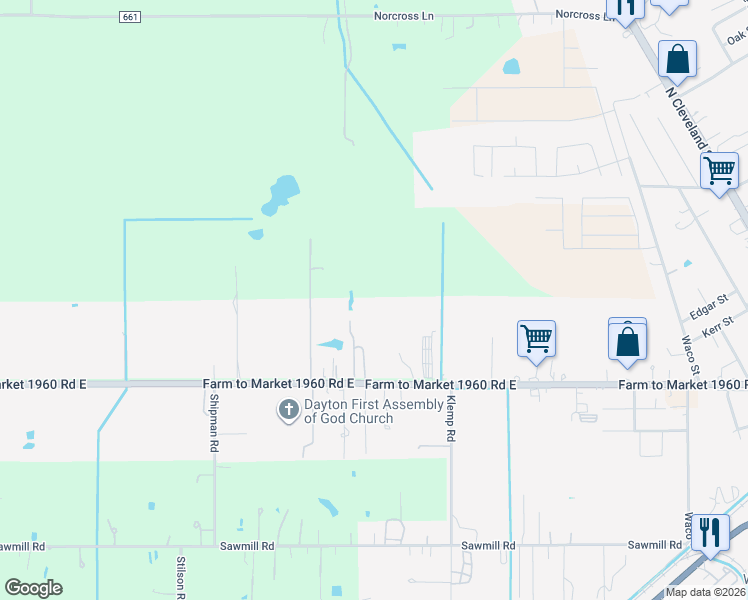 map of restaurants, bars, coffee shops, grocery stores, and more near in Dayton