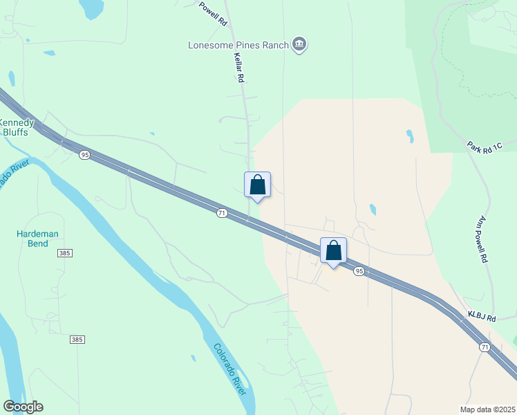 map of restaurants, bars, coffee shops, grocery stores, and more near 125 Kellar Road in Smithville