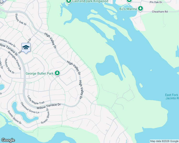 map of restaurants, bars, coffee shops, grocery stores, and more near 6123 Lark Valley Court in Houston