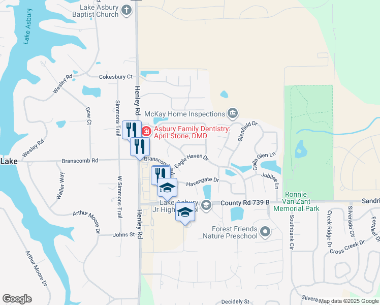 map of restaurants, bars, coffee shops, grocery stores, and more near 2785 Eagle Haven Drive in Green Cove Springs
