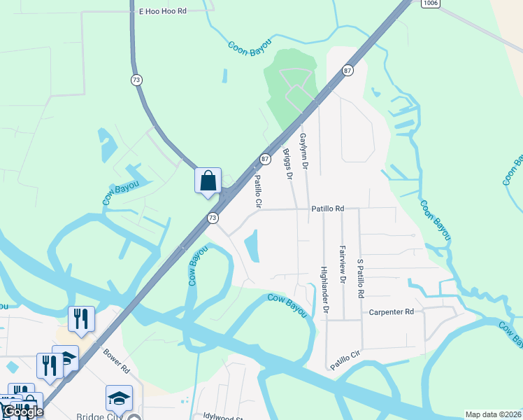 map of restaurants, bars, coffee shops, grocery stores, and more near 100-146 W Pattillo Rd in Orange