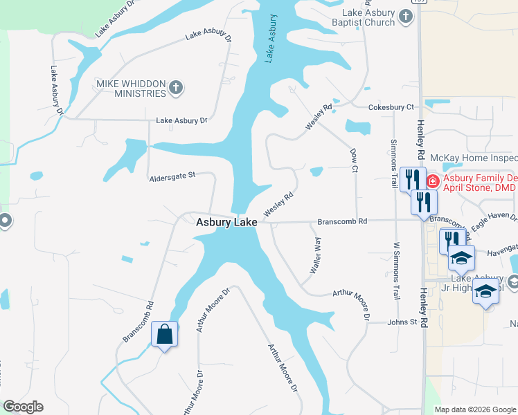 map of restaurants, bars, coffee shops, grocery stores, and more near 297 Branscomb Road in Green Cove Springs