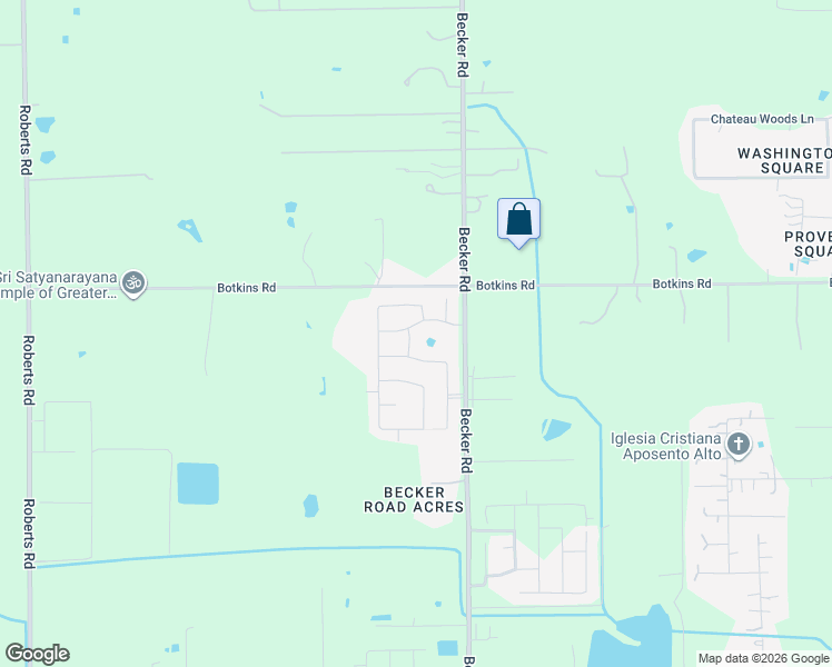 map of restaurants, bars, coffee shops, grocery stores, and more near 18831 Becker Road in Hockley