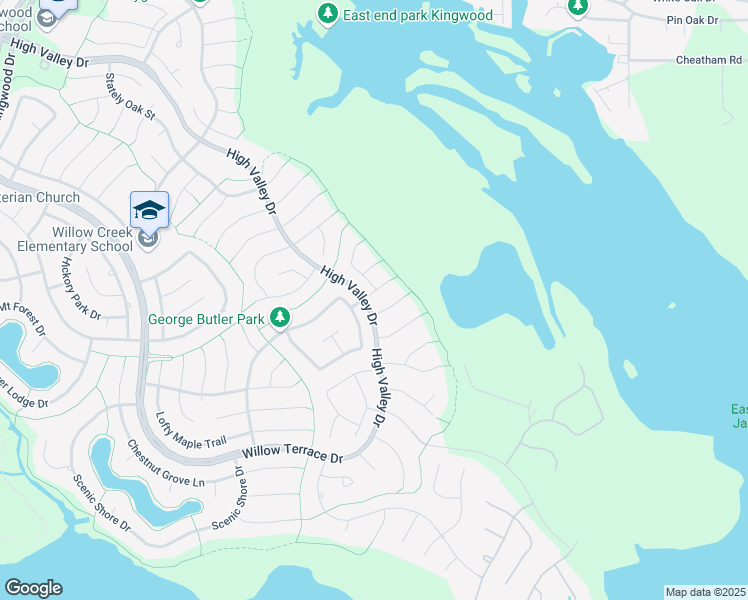map of restaurants, bars, coffee shops, grocery stores, and more near 6102 Valley Heather Court in Humble