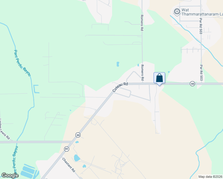 map of restaurants, bars, coffee shops, grocery stores, and more near 4916 Louisiana 88 in New Iberia