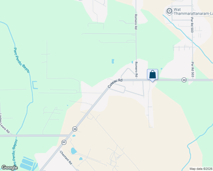 map of restaurants, bars, coffee shops, grocery stores, and more near 4916 Louisiana 88 in New Iberia