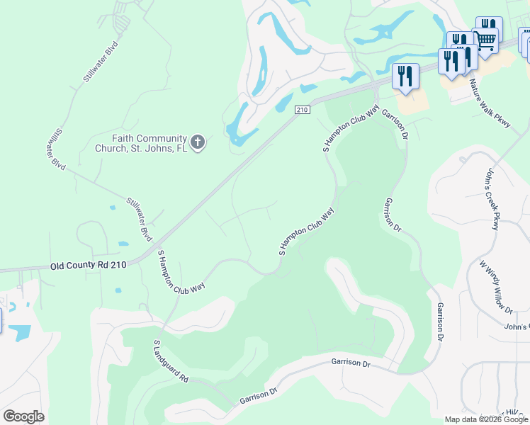 map of restaurants, bars, coffee shops, grocery stores, and more near 3129 East Banister Road in St. Augustine