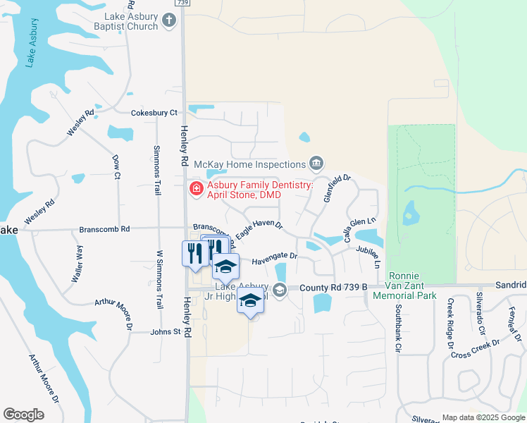 map of restaurants, bars, coffee shops, grocery stores, and more near 3271 Chad Bourne Drive in Green Cove Springs