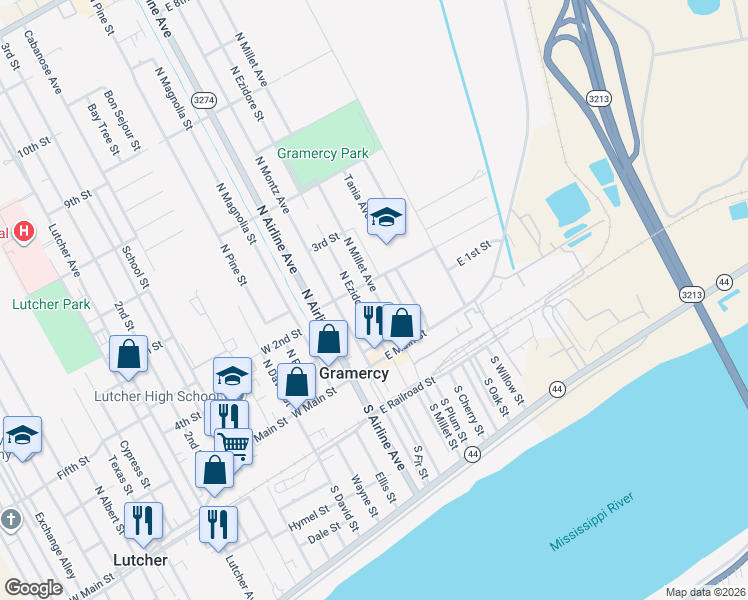 map of restaurants, bars, coffee shops, grocery stores, and more near 135 North Millet Avenue in Gramercy