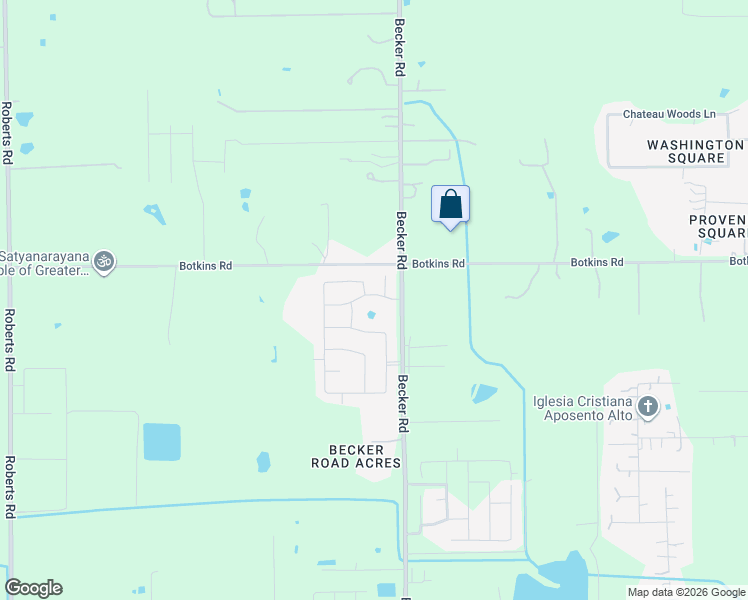 map of restaurants, bars, coffee shops, grocery stores, and more near 18831 Becker Road in Hockley
