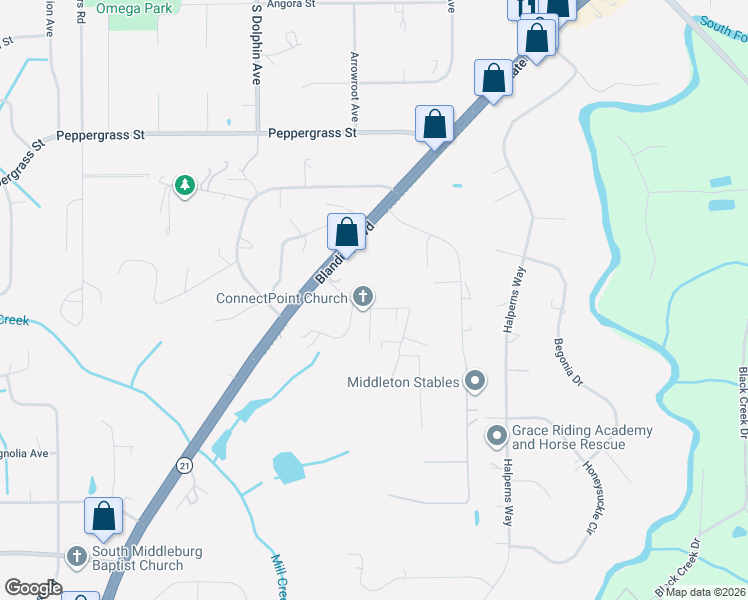 map of restaurants, bars, coffee shops, grocery stores, and more near 2734 Howard Road in Middleburg