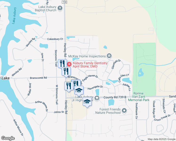 map of restaurants, bars, coffee shops, grocery stores, and more near 3258 Chad Bourne Drive in Green Cove Springs