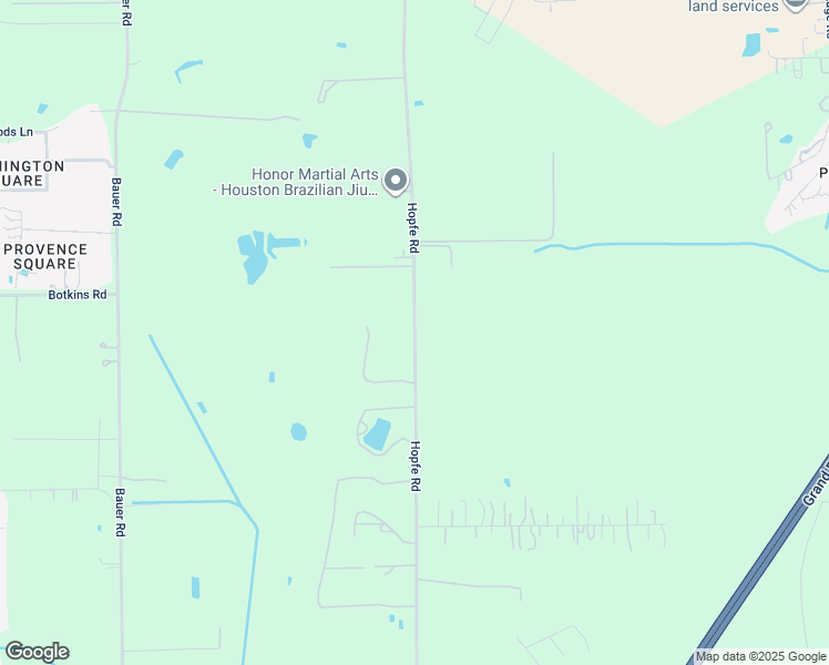 map of restaurants, bars, coffee shops, grocery stores, and more near Hopfe Road in Tomball