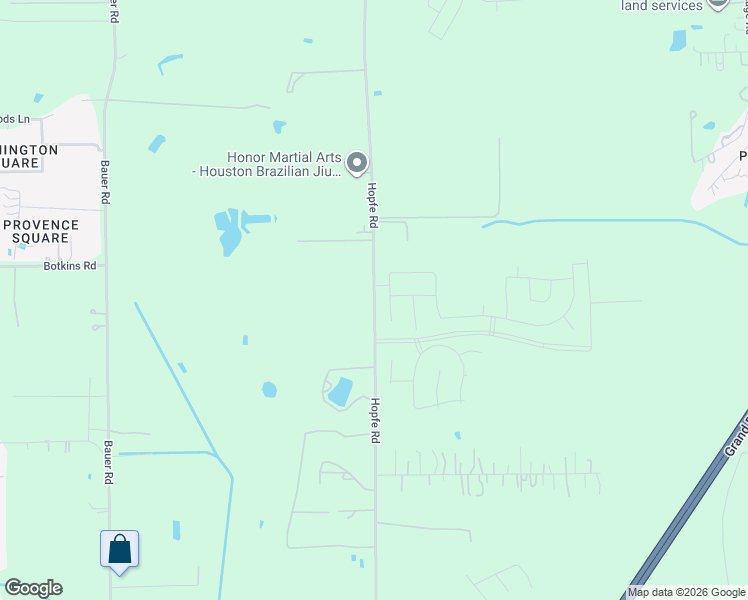 map of restaurants, bars, coffee shops, grocery stores, and more near 18703-19211 Hopfe Road in Hockley