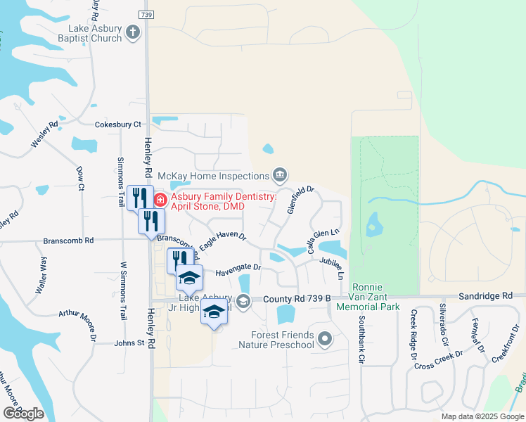 map of restaurants, bars, coffee shops, grocery stores, and more near 3137 Haverhill Court in Green Cove Springs