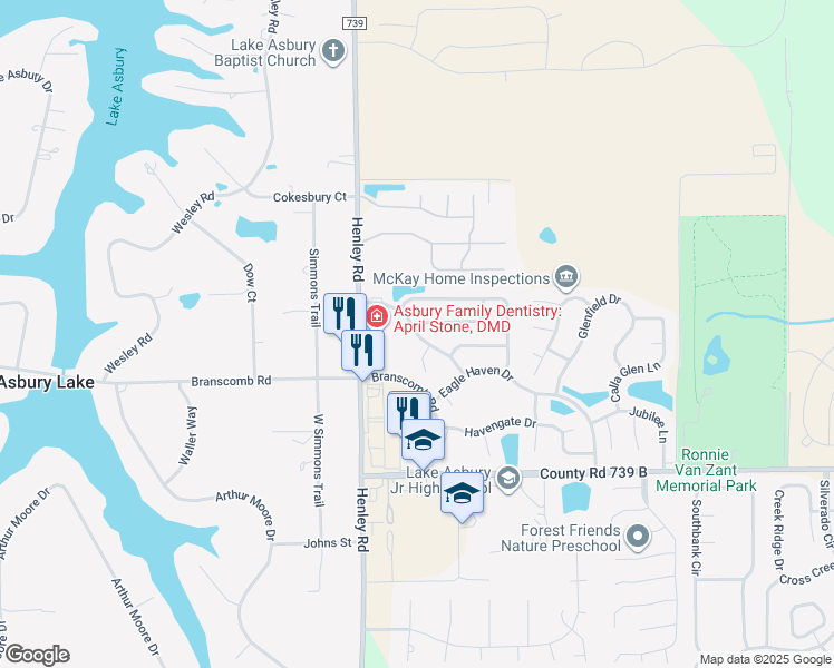 map of restaurants, bars, coffee shops, grocery stores, and more near 2663 Glenhaven Drive in Green Cove Springs