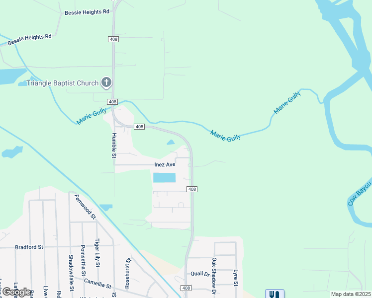 map of restaurants, bars, coffee shops, grocery stores, and more near 3333 Farm to Market Road 408 in Orange