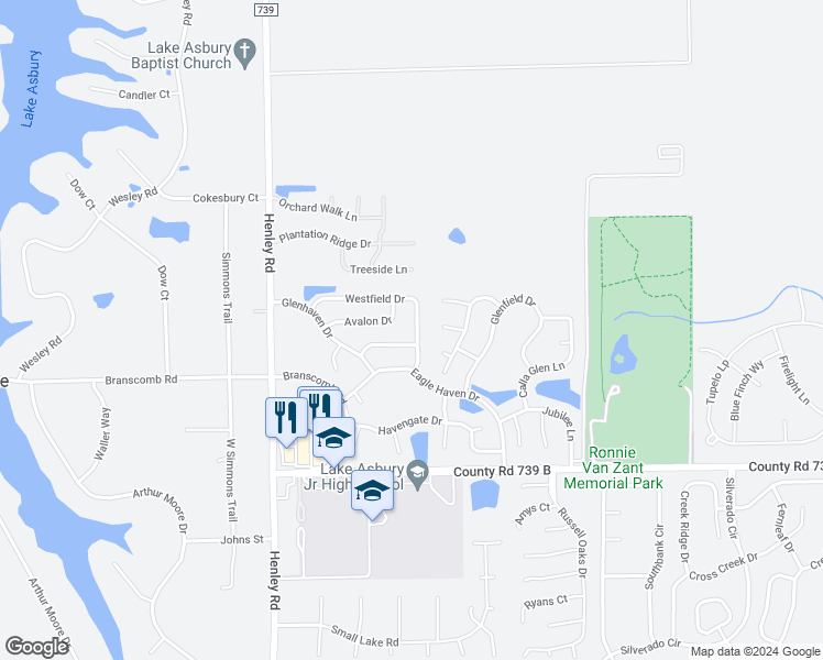 map of restaurants, bars, coffee shops, grocery stores, and more near 3341 Westfield Drive in Green Cove Springs