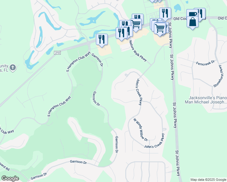 map of restaurants, bars, coffee shops, grocery stores, and more near 894 West American Eagle Drive in St. Augustine