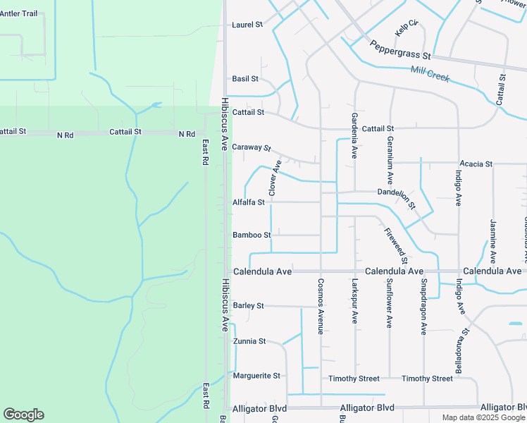 map of restaurants, bars, coffee shops, grocery stores, and more near 4949 Alfalfa Street in Middleburg
