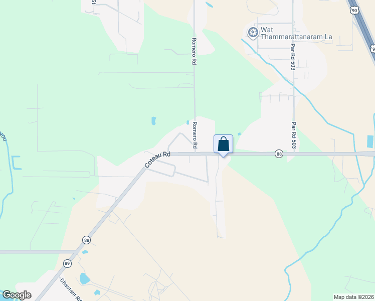 map of restaurants, bars, coffee shops, grocery stores, and more near 4612 Coteau Road in New Iberia