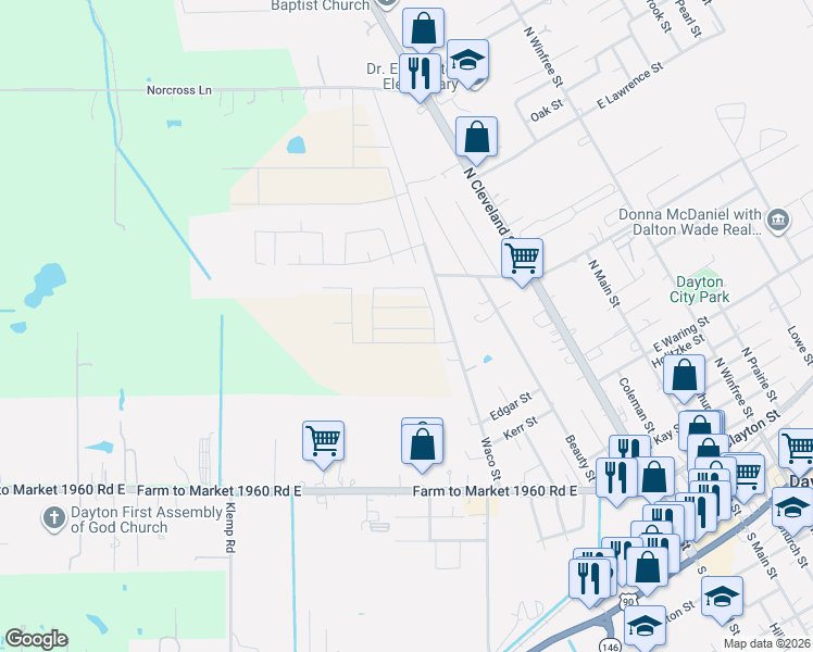 map of restaurants, bars, coffee shops, grocery stores, and more near 814 Brookside Drive in Dayton