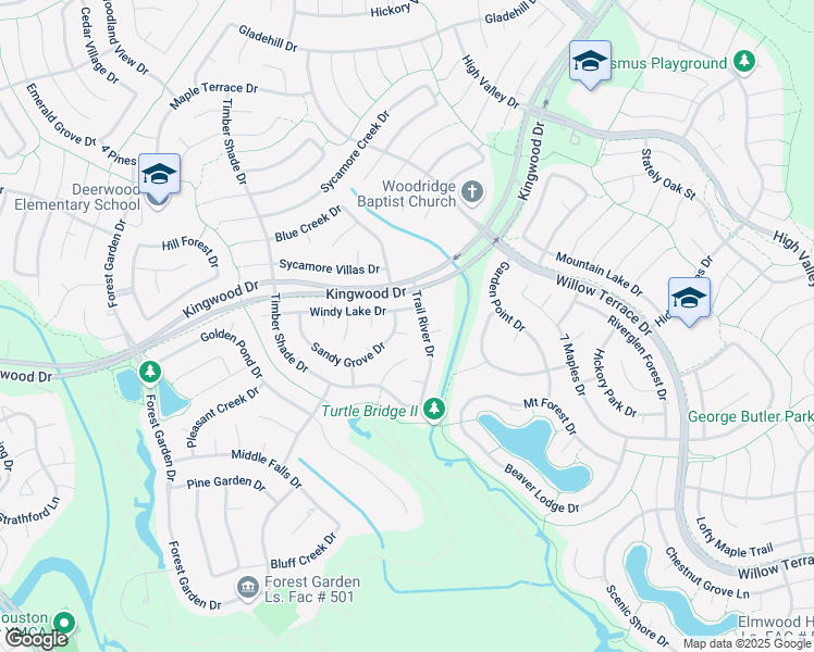 map of restaurants, bars, coffee shops, grocery stores, and more near 5411 Glenview Drive in Houston