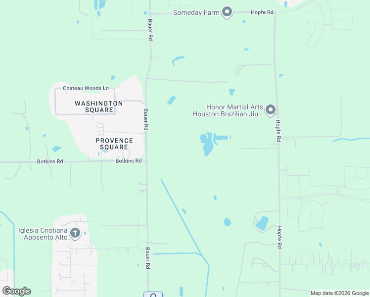 map of restaurants, bars, coffee shops, grocery stores, and more near 19302 Bauer Road in Hockley