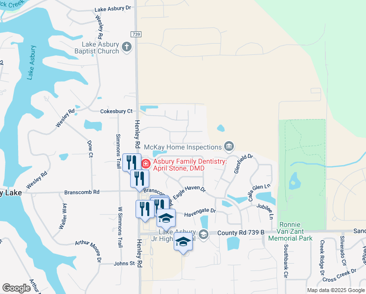 map of restaurants, bars, coffee shops, grocery stores, and more near 3167 Treeside Ln in Green Cove Springs