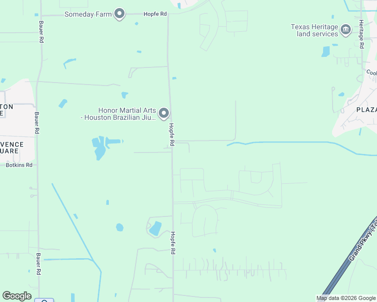 map of restaurants, bars, coffee shops, grocery stores, and more near 18918 Hopfe Road in Hockley