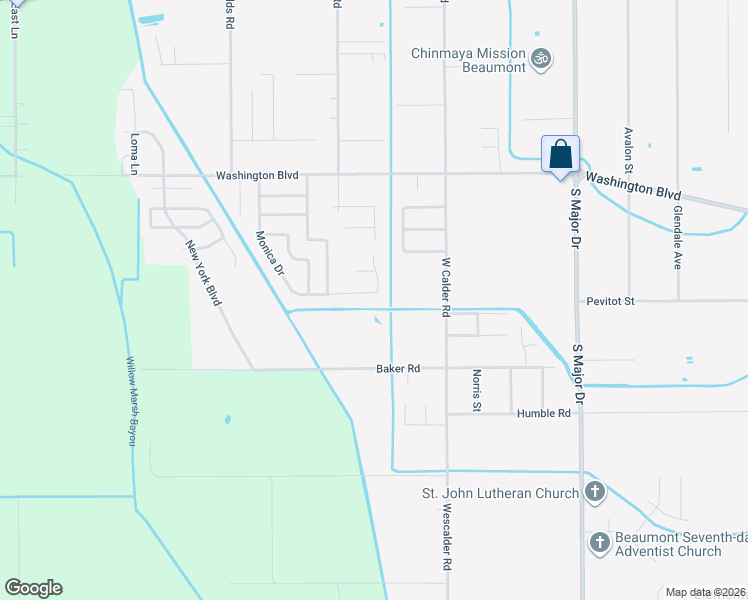 map of restaurants, bars, coffee shops, grocery stores, and more near 9115 Monica Street in Beaumont
