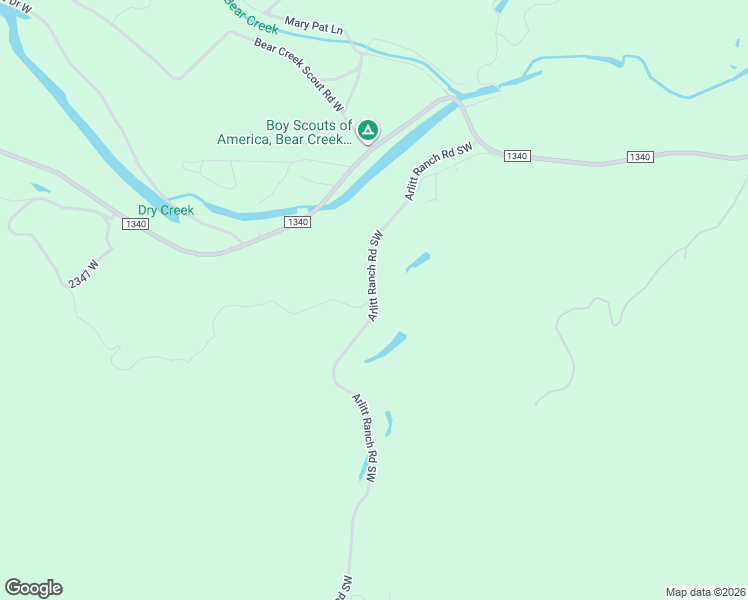 map of restaurants, bars, coffee shops, grocery stores, and more near Arlitt Ranch Road Southwest in Hunt