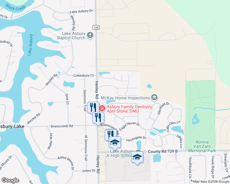 map of restaurants, bars, coffee shops, grocery stores, and more near 3052 Plantation Ridge Drive in Green Cove Springs