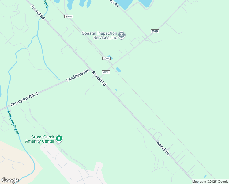 map of restaurants, bars, coffee shops, grocery stores, and more near 3173 Russell Road in Green Cove Springs