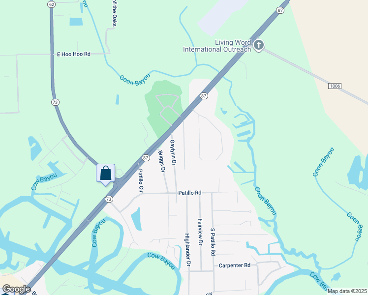 map of restaurants, bars, coffee shops, grocery stores, and more near 4457 State Highway 87 in Orange