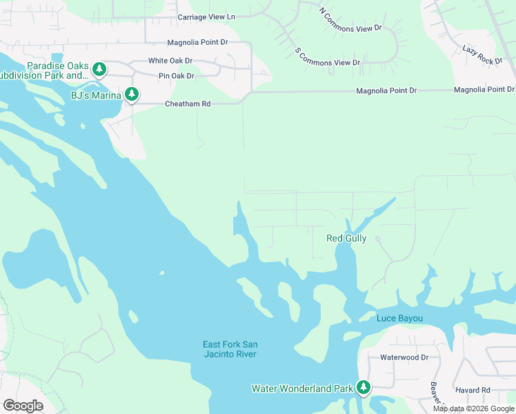 map of restaurants, bars, coffee shops, grocery stores, and more near 2021 Reba Lane in Huffman