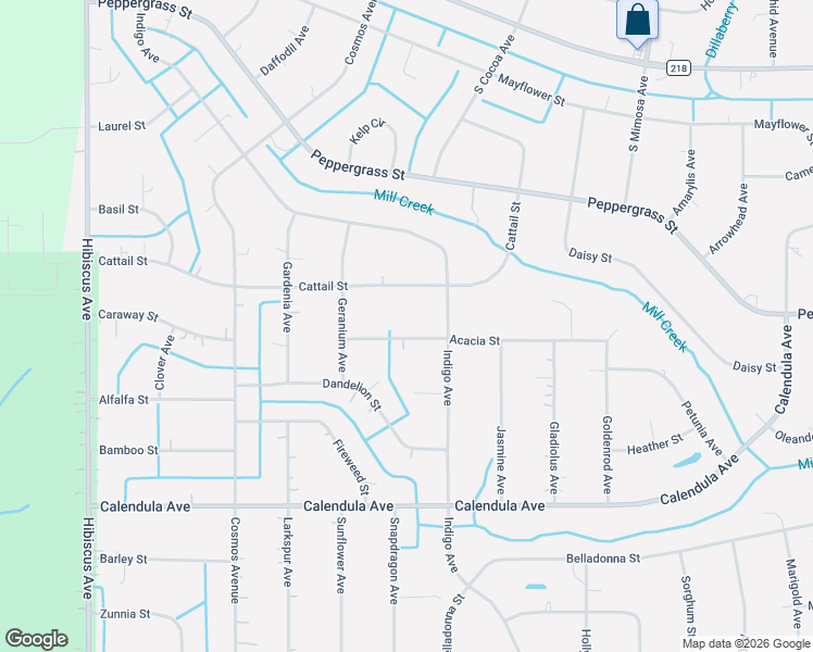 map of restaurants, bars, coffee shops, grocery stores, and more near 4810 Acacia Street in Middleburg