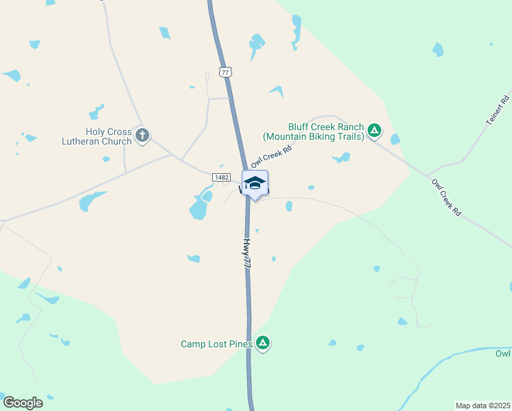 map of restaurants, bars, coffee shops, grocery stores, and more near 5621 South US Highway 77 in Giddings